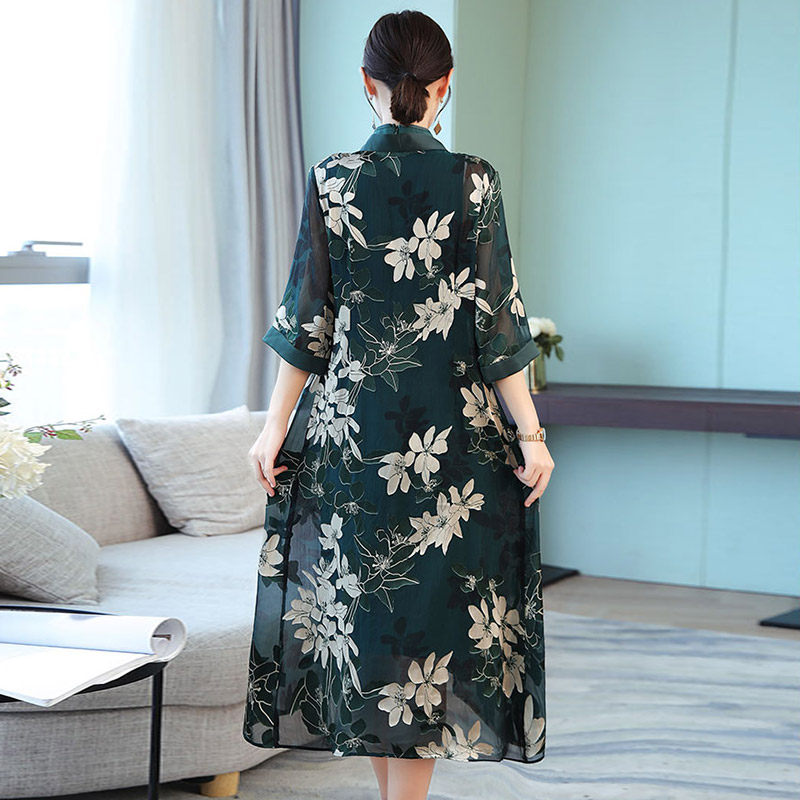 改良版旗袍2020新款中国风连衣裙 杨柳细腰旗袍