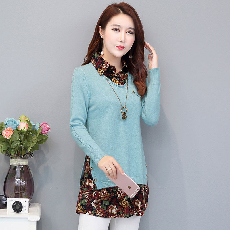 春秋装长袖妈妈收腰百搭洋气t恤 杨柳细腰T恤