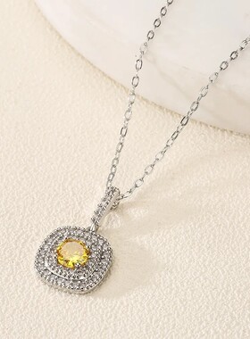 锆石项链耳环套装女感高级轻奢气质百搭耳钉新娘婚纱晚宴礼服配饰