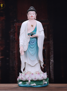 格兰吉陶瓷西方三圣佛像供奉摆件