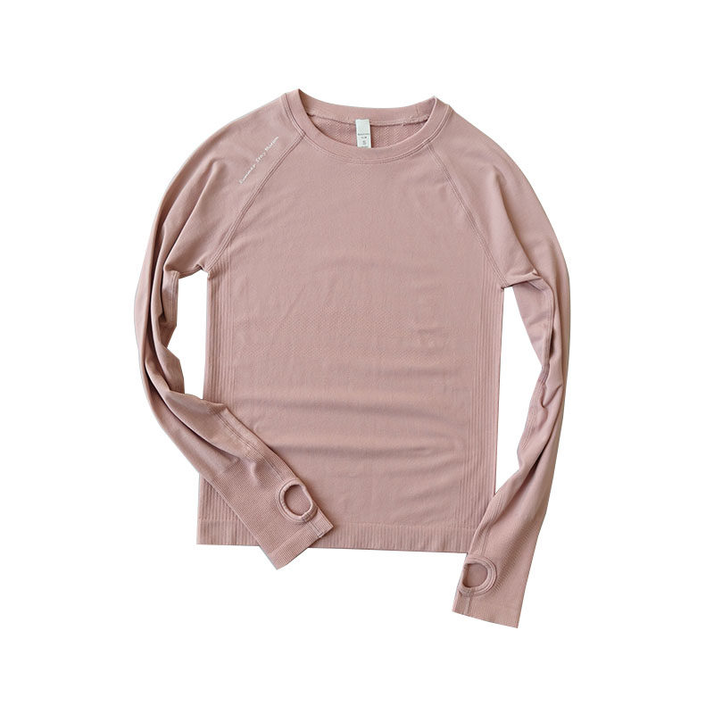 瑜伽服圆领T恤修身透气运动上衣女专业普拉提训练弹力跑步长袖,淘宝优惠券,粉丝福利购,淘宝优惠卷