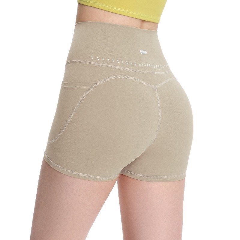 带口袋运动短裤女速干高腰收腹蜜桃提臀训练户外骑行显瘦三分短裤,淘宝优惠券,粉丝福利购,淘宝优惠卷