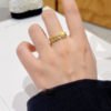 Adjustable money Duoduo coins string copper coins ring for women