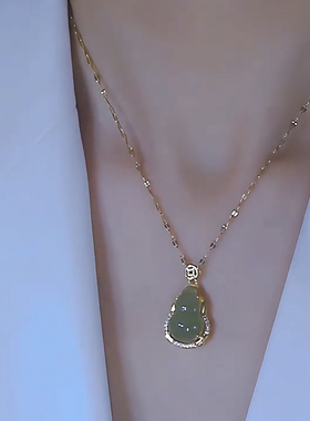 2025新款爆款绿色小葫芦项链女