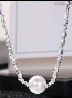 碎银子珍珠项链女夏季爆款锁骨链