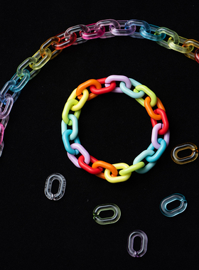 ins泫雅风彩虹手链原宿风亚克力