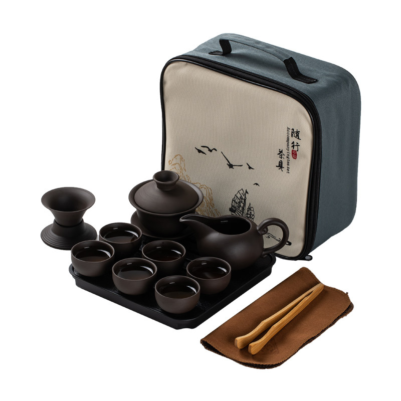 紫砂茶具茶壶三才盖碗茶杯旅行茶具户外便携车载定制logo公司礼品,淘宝优惠券,粉丝福利购,淘宝优惠卷