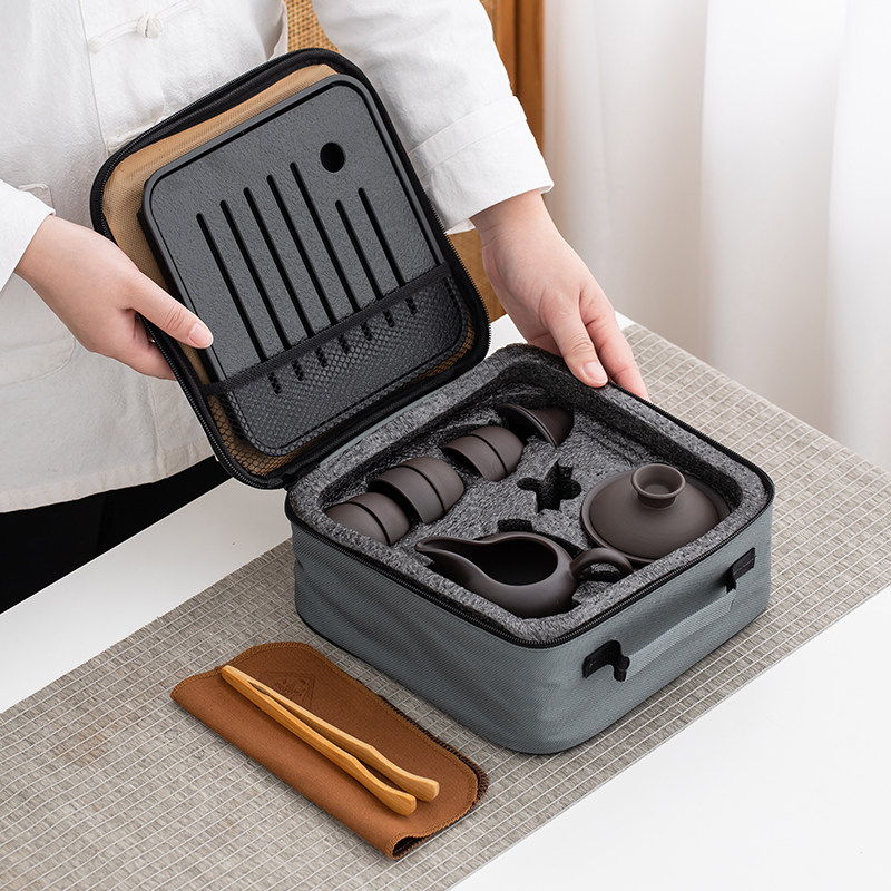 紫砂茶具茶壶三才盖碗茶杯旅行茶具户外便携车载定制logo公司礼品,淘宝优惠券,粉丝福利购,淘宝优惠卷