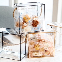 Transparent Snowflake Crisp Packaging Box Bull Rolling Sugar Biscuit Bake Milk Date Gift Box Candy Cookie handbag gift box