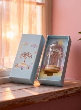 卡通电镀发光水晶球桌面摆件