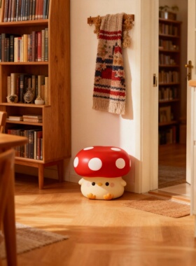 卡通可爱蘑菇女生换鞋凳卧室入户