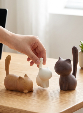 中古风三只小猫摆件客厅电视柜桌面装饰高级感小众创意家居装饰品