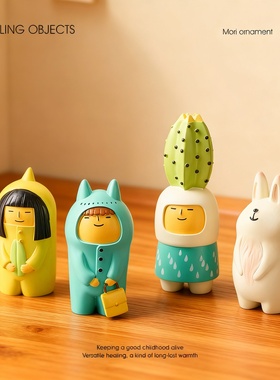 森系卡通动物树脂桌面摆件送礼