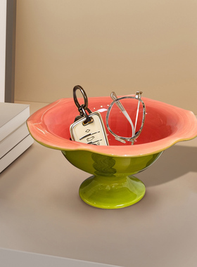 入户玄关摆件钥匙收纳可爱陶瓷客厅装饰品高颜值乔迁新居送礼实用