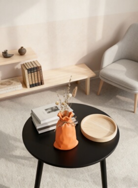 侘寂风手工陶瓷花瓶客厅摆件