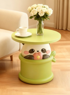 国潮熊猫树脂收纳桌面摆件礼物