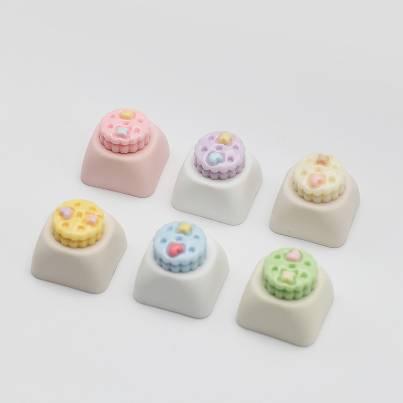 创意个性键帽甜点饼干原创单个客制化机械键盘键帽十字键盘帽ESC - 图3