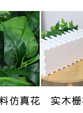 【热卖单品】加宽实木仿真绿植
