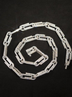 珠宝满镶嵌项链镀金银饰定制