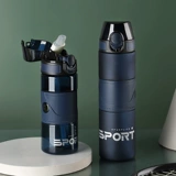 Пластиковая вместительная и большая трубочка со стаканом для спортзала, высококачественный спортивный чайник