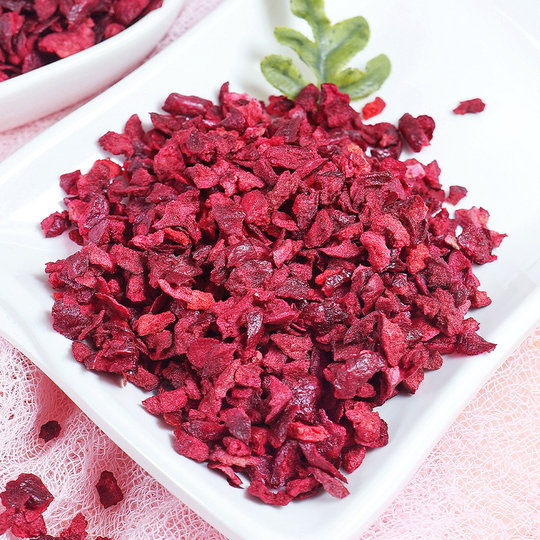 Decoración cortada en cubitos de cereza liofilizada para mayorista de repostería