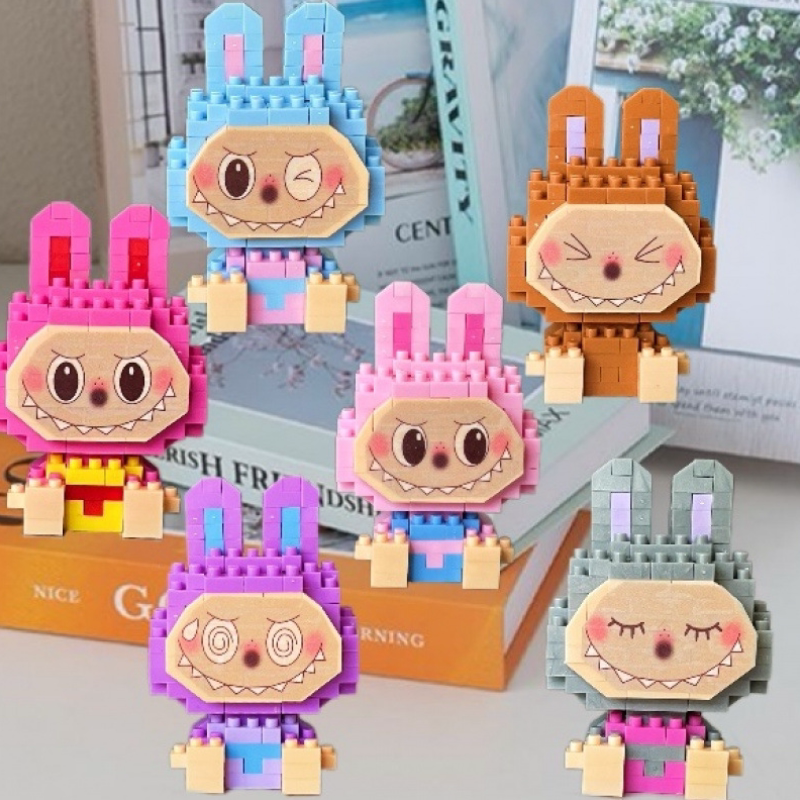 Labu Cartoon Building Block Assembly Picture Puzzle Blind Box Prizes Children's Birthday Gifts Small Gifts Sharing Student Toys
