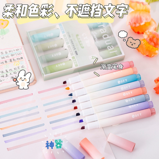 Eye protection highlighter student special color fluorescent pen