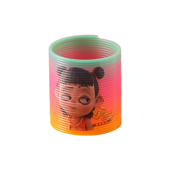Cartoon Spring Rainbow Circle Children's Educational Toy Kindergarten Creative Gift Colorful Circle Telescopic Elastic Circle