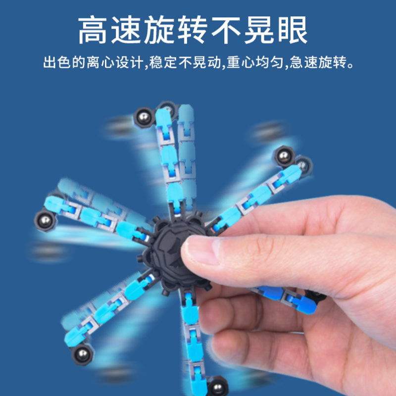 指尖陀螺可变形旋转机器人儿童机械玩具黑科技手指间螺旋男孩减压,淘宝优惠券,粉丝福利购,淘宝优惠卷