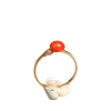 Natural deep sea red organic ruby ring