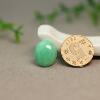 Full green Myanmar natural A-grade jade oval egg noodles