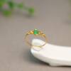 Myanmar natural grade A jadeite cabochon ring