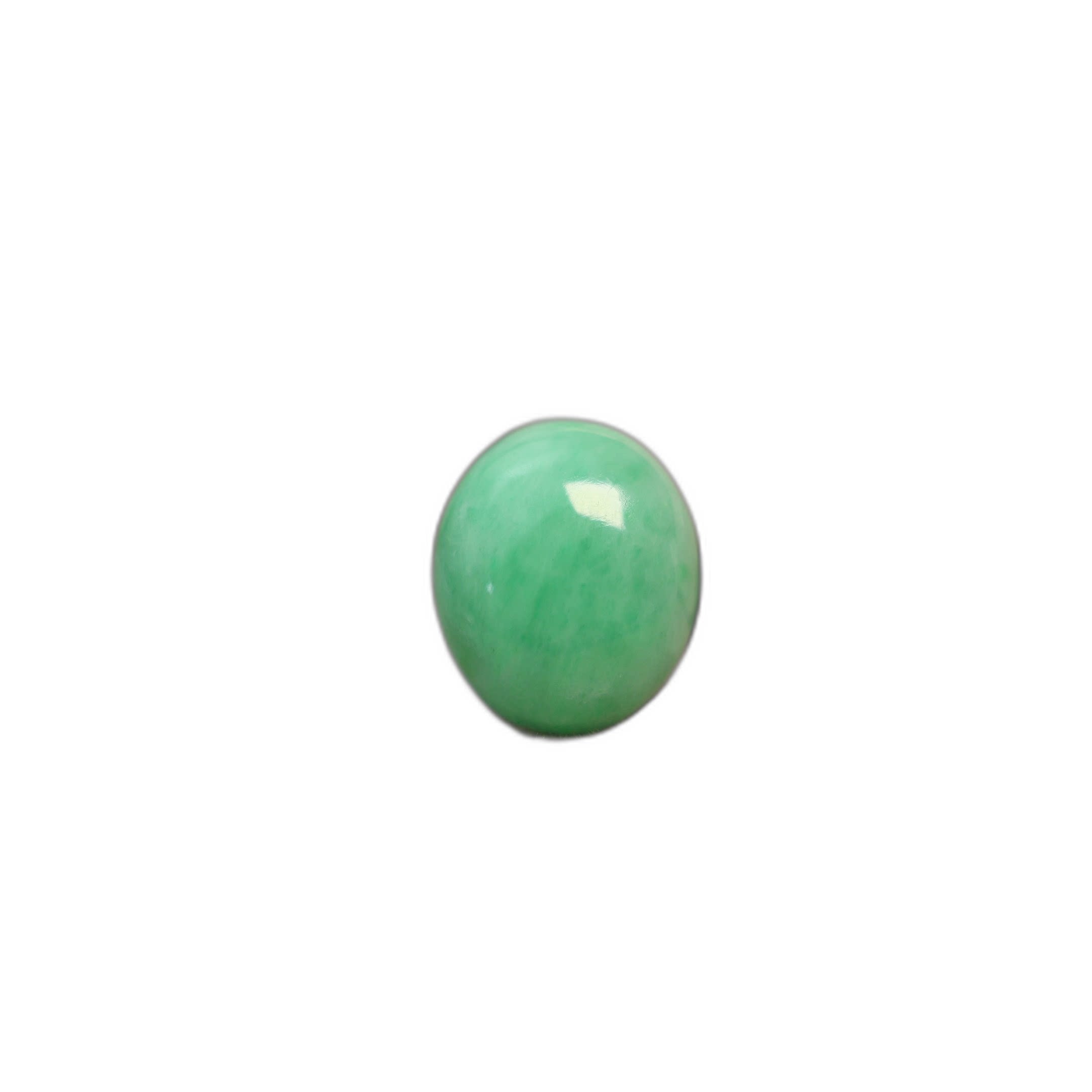 Full green Myanmar natural A-grade jade oval egg noodles