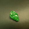 Spicy Green Burmese Natural Grade A Jade Golden Toad Ring Noodles