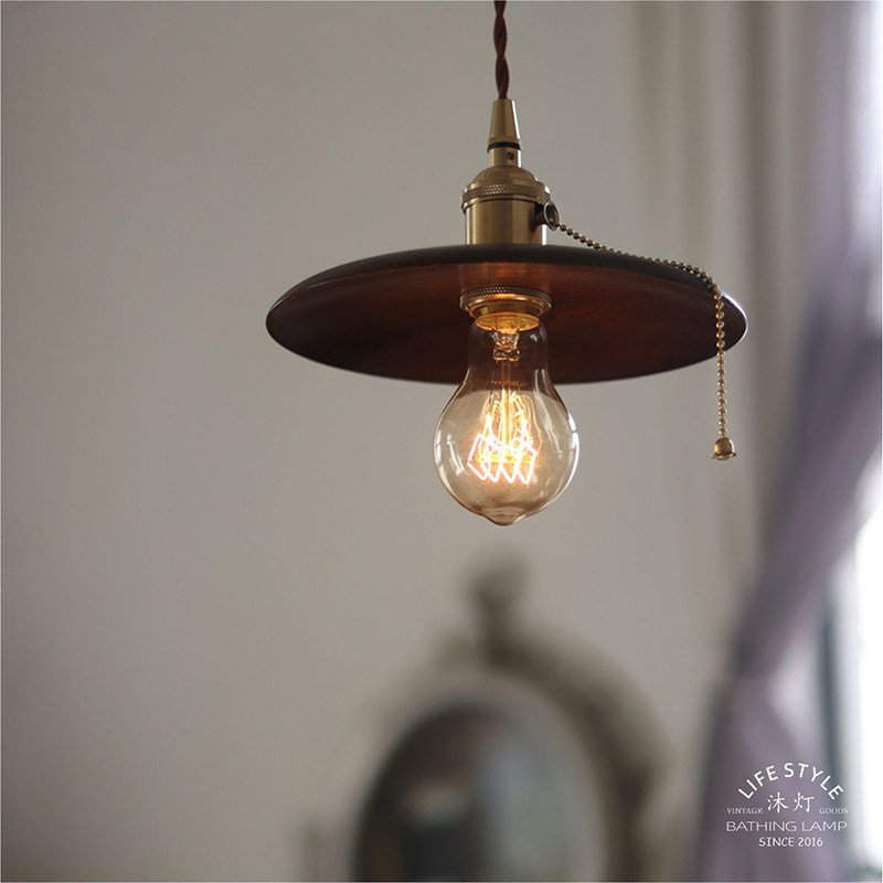 沐灯复古新中式白蜡木吊灯餐厅卧室床头玄关过道咖啡厅小酒馆实木,淘宝优惠券,粉丝福利购,淘宝优惠卷