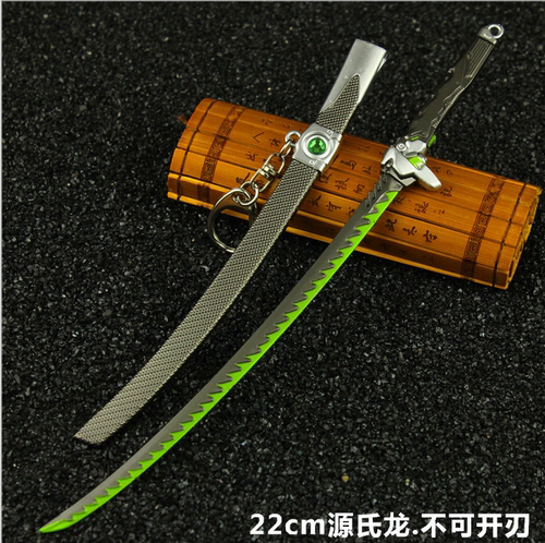 守望周边 源氏 死神武器刀剑 佩剑胁差飞镖长刀手办金属模型玩具 - 图2
