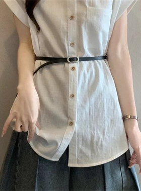 小皮带女款真皮装饰细腰带免打孔