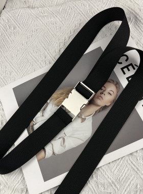 帆布腰带女士工装皮带装饰裤带