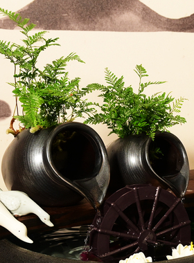 循环流水陶罐古法养鱼造景配件