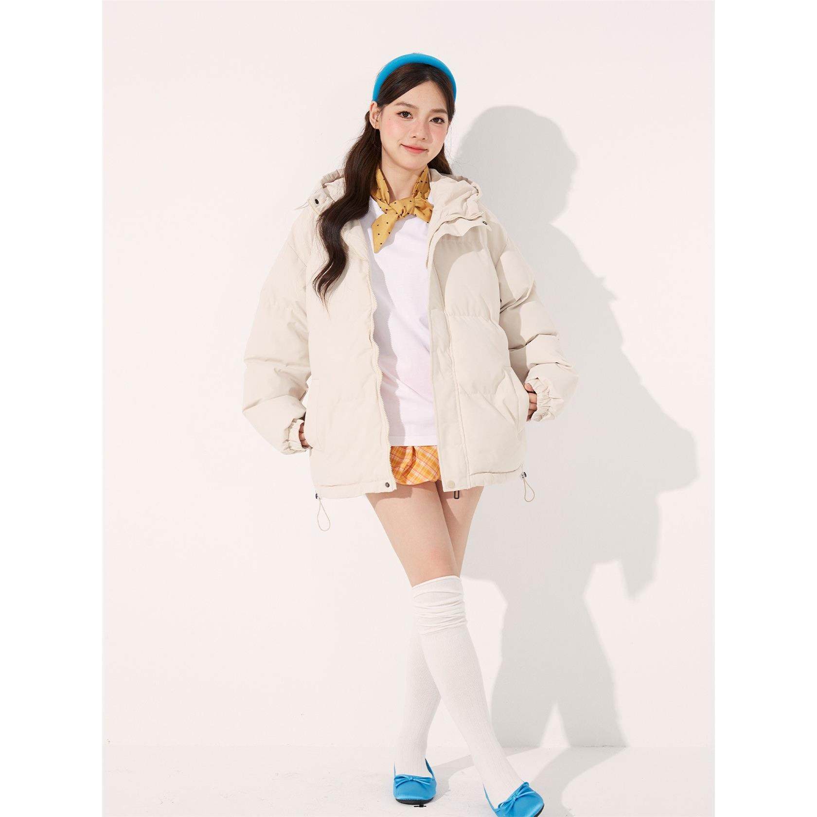 HAHAYOLO 冬季潮牌纯色简约保暖男女棉衣秋季多色加厚棉服外套女,淘宝优惠券,粉丝福利购,淘宝优惠卷