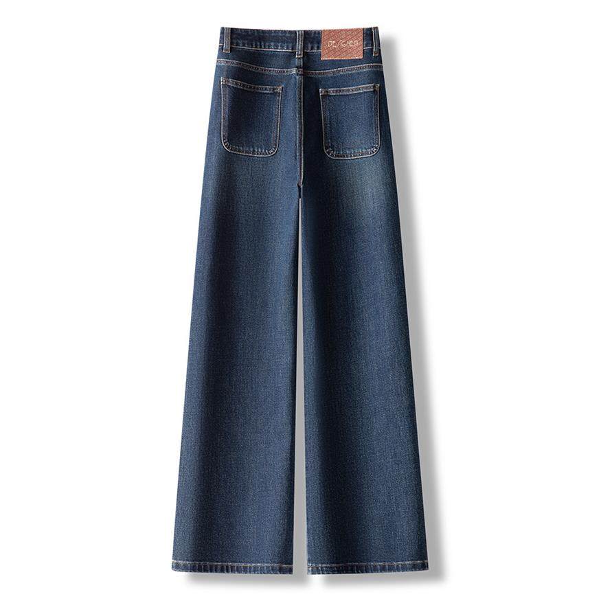 秋季裤子梨型身材粗腿宽胯显瘦直筒牛仔裤女2025新款高腰阔腿长裤,淘宝优惠券,粉丝福利购,淘宝优惠卷