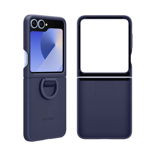 适用三星zflip6原装手机壳官方正品指环式硅胶保护壳flip6原厂透明超薄后壳f7410轻薄手机套六代折叠fli6防摔 - 图0