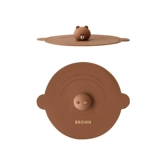 Line friends, милый пищевой силикон, универсальная пылезащитная крышка с уплотнителем, крышка для стакана