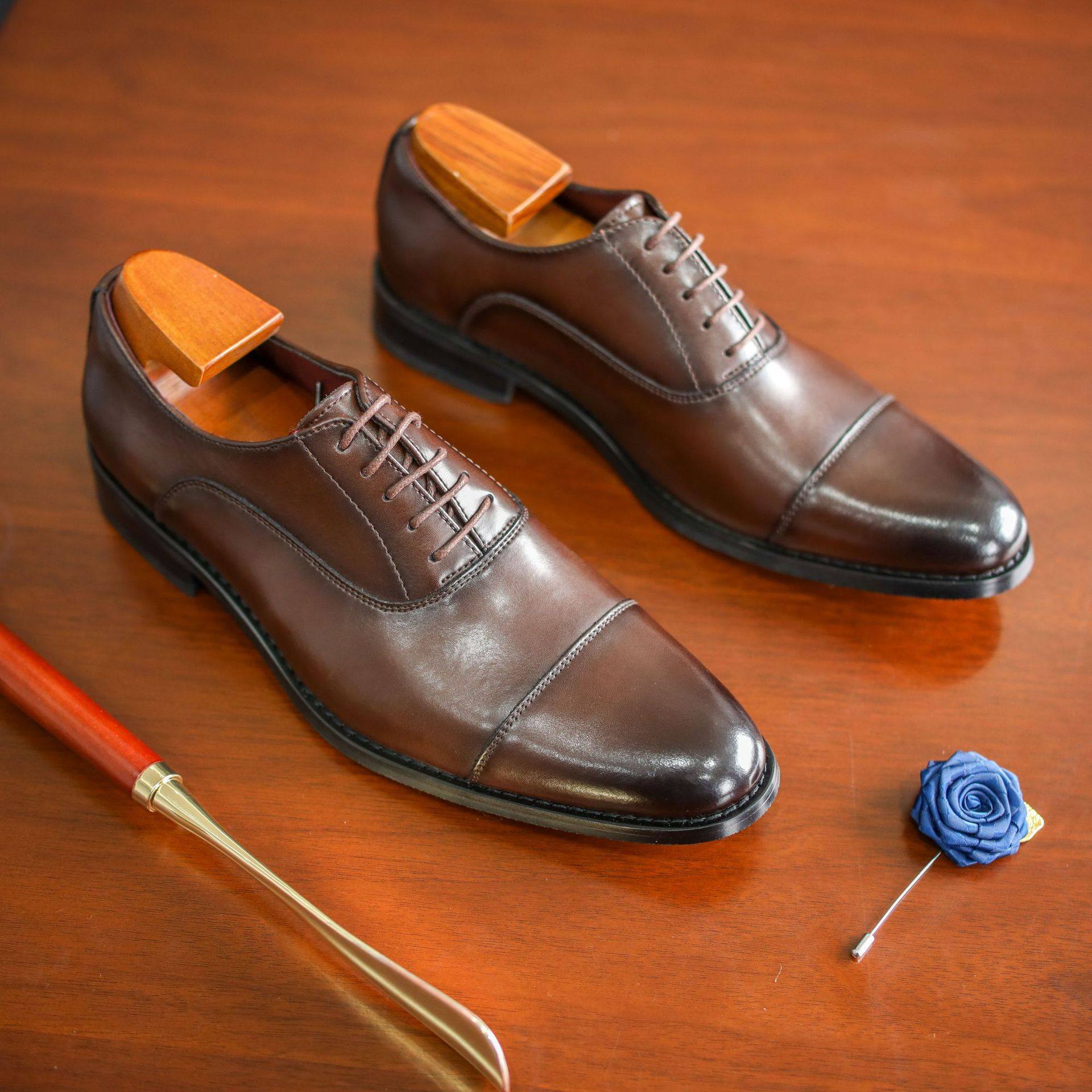 Men lace up business dress leather shoes in plus size 45-47,淘宝优惠券,粉丝福利购,淘宝优惠卷