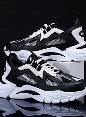 Men's shoes, mesh shoes, thick soled dad shoes, sports shoes