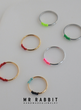 手工编织绕线戒指男女同款