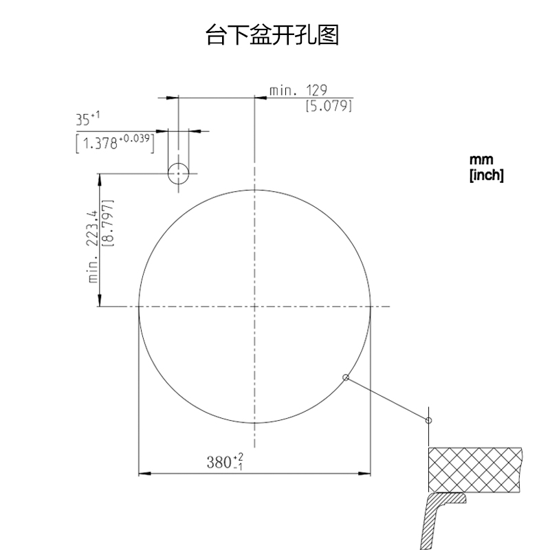 铂浪高BLANCO RONDO珍珠灰石英石水槽厨房洗菜盆西厨岛台圆槽-图3