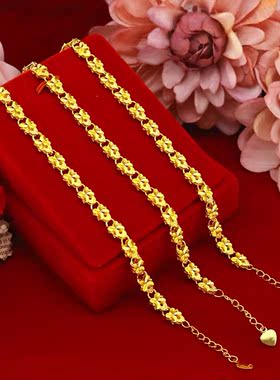 73越南沙金手链女士仿真镀黄金色不掉色首饰貔貅女款锡金色手镯