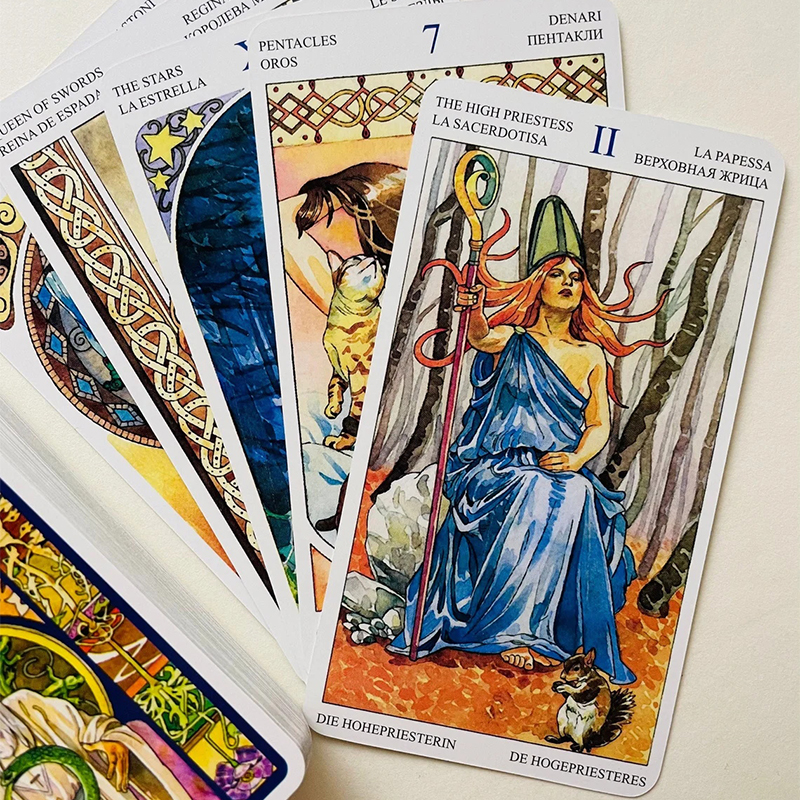 进口正版巫师塔罗牌古代魔术师正版韦特桌游卡牌维特初学者Tarot - 图2