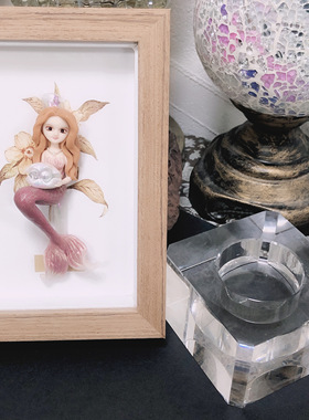 美甲透明白色雕花立体细腻水晶粉
